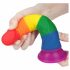 Lovetoy Prider - dildo realistico - 19 cm (arcobaleno) 