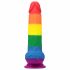 Lovetoy Prider - dildo testicolo realistico - 20 cm (arcobaleno) 