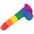 Lovetoy Prider - dildo testicolo realistico - 20 cm (arcobaleno) 