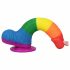 Lovetoy Prider - dildo testicolo realistico - 20 cm (arcobaleno) 