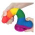 Lovetoy Prider - dildo testicolo realistico - 20 cm (arcobaleno)
