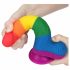 Lovetoy Prider - dildo testicolo realistico - 20 cm (arcobaleno) 