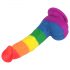 Lovetoy Prider - dildo realistico in silicone liquido - 19 cm (arcobaleno) 