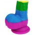 Lovetoy Prider - dildo realistico in silicone liquido - 19 cm (arcobaleno) 