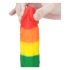 Lovetoy Prider - dildo realistico in silicone liquido - 19 cm (arcobaleno) 