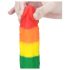 Lovetoy Prider - dildo realistico in silicone liquido - 19 cm (arcobaleno) 