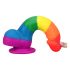 Lovetoy Prider - dildo realistico in silicone liquido - 19 cm (arcobaleno) 