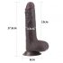 Dildo ad Effetto Pelle Scorrevole Bicolore con Ventosa - 18cm (Marrone) 