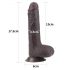 Lovetoy Sliding-Skin - Dildo a doppio strato 18 cm (marrone)