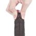 Dildo ad Effetto Pelle Scorrevole Bicolore con Ventosa - 18cm (Marrone) 