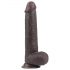 Lovetoy Sliding-Skin - Dildo a doppio strato - 23cm (marrone)