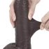 Dildo Realistico a Doppio Strato con Ventosa - Lovetoy Sliding-Skin - 23cm (Marrone) 