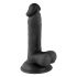 Signor Gentile - Dildo realistico con ventosa e testicoli - 17cm (nero) 