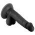 Signor Gentile - Dildo realistico con ventosa e testicoli - 17cm (nero) 