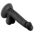 Mr. Rude - Dildo realistico ventosa con testicoli 17cm (nero)