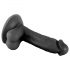 Mr. Rude - Dildo realistico ventosa con testicoli 17cm (nero)