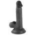 Signor Gentile - Dildo realistico con ventosa e testicoli - 17cm (nero) 