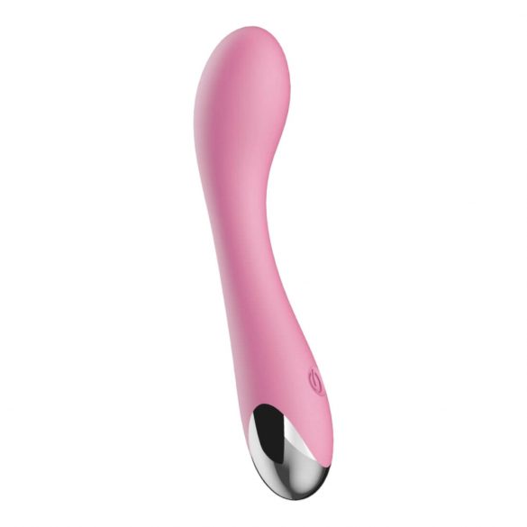 Vibratore ricaricabile per punto G "Lonely" in silicone vellutato (rosa) 