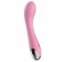 Vibratore ricaricabile per punto G "Lonely" in silicone vellutato (rosa) 