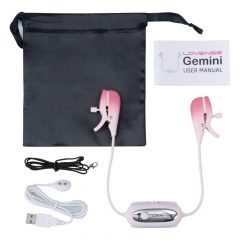   LOVENSE Gemini - Pinza per capezzoli vibrante intelligente (rosa)