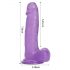 Dildo Realistico Viola Tracy's Dog Jelly 8 con Ventosa e Testicoli 