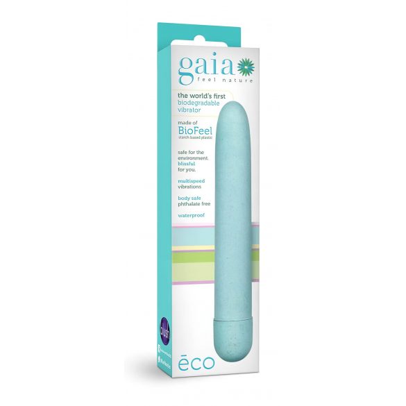 Gaia Eco L - vibratore con asta ecologica (blu) - grande 