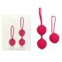 Set di palline di Kegel Cotoxo Cherry per il rinforzo muscolare profondo - Duo rosso elegante 