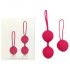 Set di palline di Kegel Cotoxo Cherry per il rinforzo muscolare profondo - Duo rosso elegante 