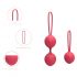 Set di palline di Kegel Cotoxo Cherry per il rinforzo muscolare profondo - Duo rosso elegante 