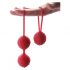 Set di palline di Kegel Cotoxo Cherry per il rinforzo muscolare profondo - Duo rosso elegante 