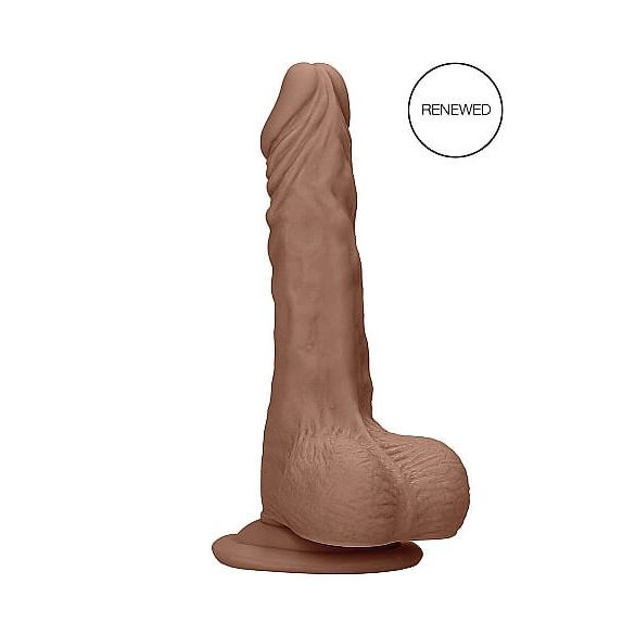 Dildo Realistico con Testicoli RealRock 7 pollici (17cm) - Naturale Scuro 