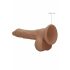 Dildo Realistico con Testicoli RealRock 7 pollici (17cm) - Naturale Scuro 