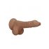 Dildo Realistico con Testicoli RealRock 7 pollici (17cm) - Naturale Scuro 