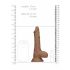 Dildo Realistico con Testicoli RealRock 7 pollici (17cm) - Naturale Scuro 