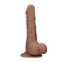 Dildo Realistico con Testicoli RealRock 7 pollici (17cm) - Naturale Scuro 