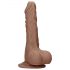 Dildo Realistico con Testicoli RealRock 7 pollici (17cm) - Naturale Scuro 