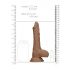 Dildo Realistico RealRock con Testicoli 20 cm - Color Carne Scuro 