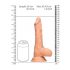 Dildo Realistico Testicoli a Grandezza Naturale RealRock 9" (23cm) - Color Carne 