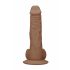 Dildo RealRock 10 con Testicoli - Ultra-realistico (25cm) - Color Carne Scuro 