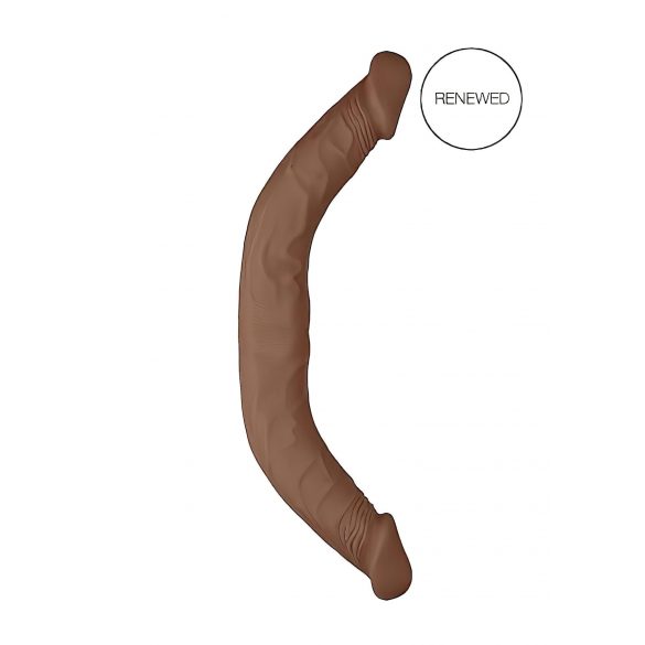 Doppio Dildo RealRock 18 - Lunghezza 46cm - Colorazione Naturale Scura 