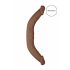 Doppio Dildo RealRock 18 - Lunghezza 46cm - Colorazione Naturale Scura 