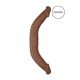 Doppio Dildo RealRock 18 - Lunghezza 46cm - Colorazione Naturale Scura 