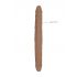 Doppio Dildo RealRock 18 - Lunghezza 46cm - Colorazione Naturale Scura 