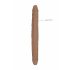 Doppio Dildo RealRock 18 - Lunghezza 46cm - Colorazione Naturale Scura 