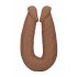 Doppio Dildo RealRock 18 - Lunghezza 46cm - Colorazione Naturale Scura 