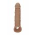 Fodera RealRock Effetto Pene allargante e allungante - Manicotto per pene (21cm) - Colore naturale scuro 