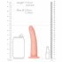 Dildo realistico sottile RealRock con ventosa - 15,5cm (color carne) 