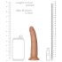 Dildo Realistico RealRock Slim con Ventosa 15,5cm (Color Carne Scuro) 