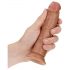 Dildo Realistico RealRock con Ventosa - 15,5cm (Color Naturale Scuro) 