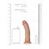 Dildo Realistico RealRock con Ventosa - 15,5cm (Color Naturale Scuro) 